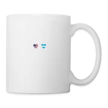 USA and Honduras Honduran flag flags - Mug - white - Right