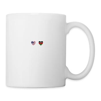 Drapeaux des États-Unis et du Kenya Drapeau kenyan - Mug blanc - blanc - Droite