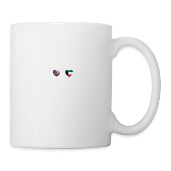 USA und Kuwait Kuwaitische Fahne Flaggen - Tasse - Weiß - Rechts