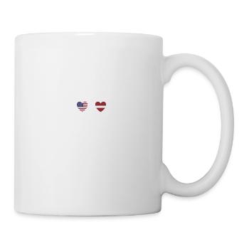États-Unis et Lettonie Drapeau letton Drapeaux - Mug blanc - blanc - Droite