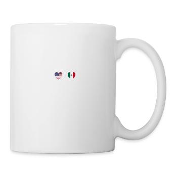 USA and Mexico Mexican flag flags - Mug - white - Right