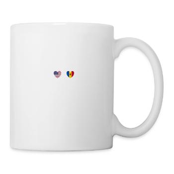 USA und Moldawien Moldau Moldauische Fahne Flaggen - Tasse - Weiß - Rechts