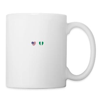 USA and Nigeriaia Nigerian flag flags - Mug - white - Right