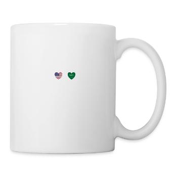 USA and Saudi Arabia Saudi Arabian flags - Mug - white - Right