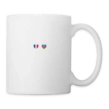 France and Azerbaijan flag flag - Mug - white - Right