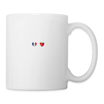 France and Eritrea Eritrean flag - Mug - white - Right