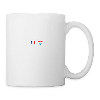 France et Luxembourg Drapeau luxembourgeois - Mug blanc - blanc - Droite