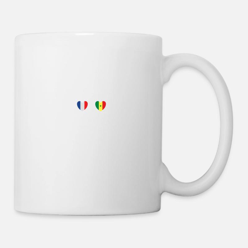 France et Sénégal Drapeaux sénégalais - Mug blanc - blanc
