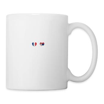 France et Serbie Drapeau serbe Drapeaux - Mug blanc - blanc - Droite