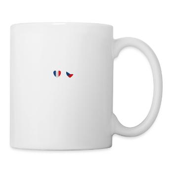 France and Czech Republic Flag Flags - Mug - white - Right