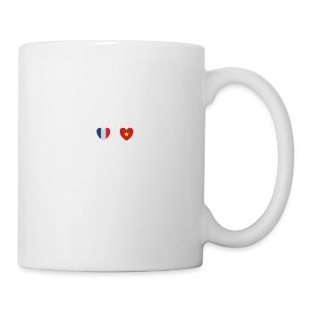 Frankreich und Vietnam Vietnamesische Flaggen - Tasse - Weiß - Rechts