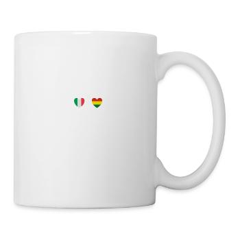 Italie et Bolivie Drapeaux du drapeau bolivien - Mug blanc - blanc - Droite