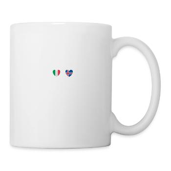 Italie et Islande Drapeaux du drapeau islandais - Mug blanc - blanc - Droite
