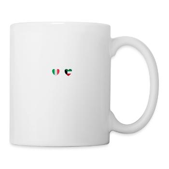 Italien und Kuwait Kuwaitische Fahne Flaggen - Tasse - Weiß - Rechts