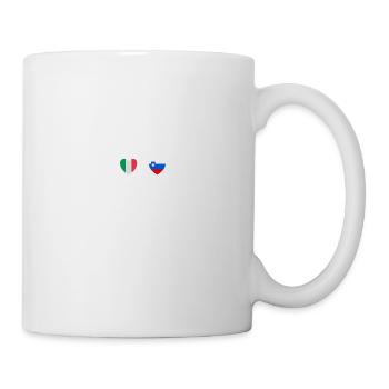 Italie et Slovénie Drapeau slovène Drapeaux - Mug blanc - blanc - Droite