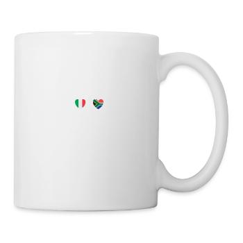 Italy and South Africa South African flags - Mug - white - Right