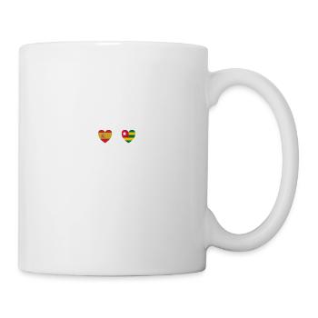 Spanien und Togo Togoische Fahne Flaggen - Tasse - Weiß - Rechts