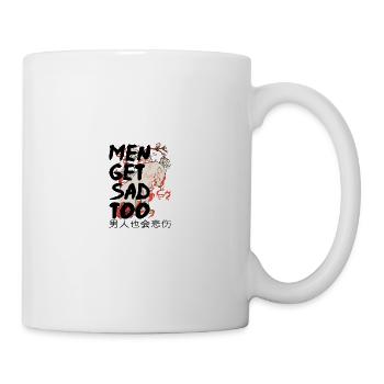 japanese style Men get sad too - Mug - white - Right