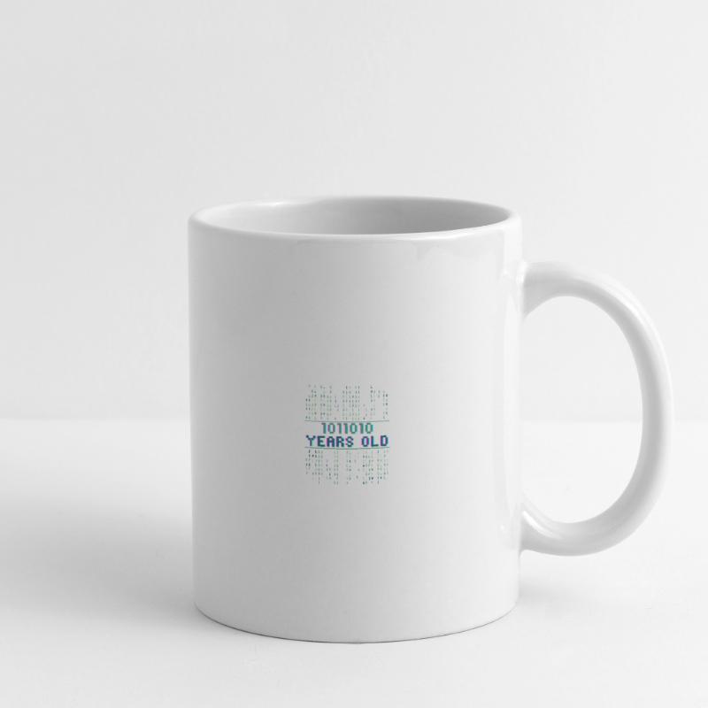 90. Geburtstag 90 Jahre alt Binärcode Coder Tasse