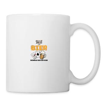 Skat et bière - Mug blanc - blanc - Droite