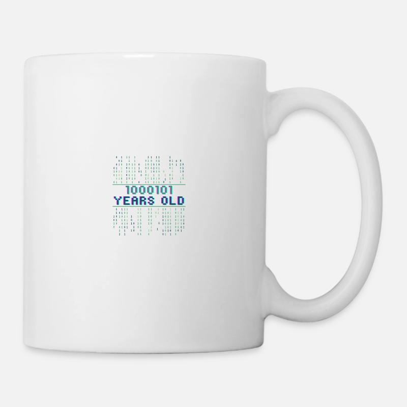 69th Birthday 69 years old Binary Code Computer Science - Mug - white