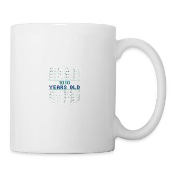 10th Birthday 10 Years Old Binary Code Computer Science - Mug - white - Right