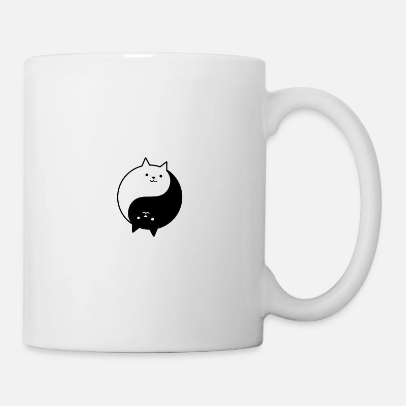 Yin and Yang Cat - Mug - white