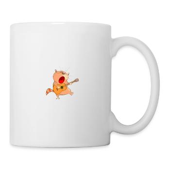 Katze spielt Musik - Tasse - Weiß - Rechts