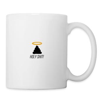 Holy Shit Scheiße Kacke Heiligenschein Kackhaufen - Tasse - Weiß - Rechts