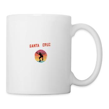Retro Vintage Santa Cruz Skateboard Skater Sunset - Mug - white - Right