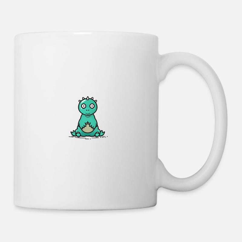 Mignon kawaii baby dino - Mug blanc - blanc