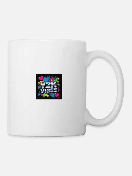 Y2K Vibes Neon Design - Tasse - Weiß