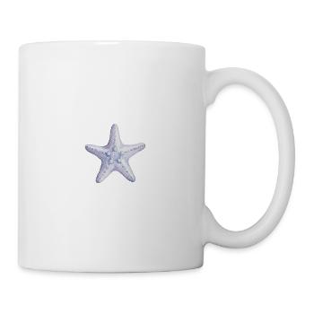 Zartes Seestern-Aquarell - Tasse - Weiß - Rechts
