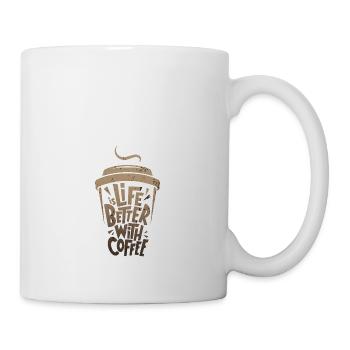 life is better with coffee - Mug - white - Right