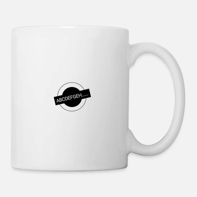 Abstrakte Alphabet Illustration auf Schwarz - Tasse - Weiß