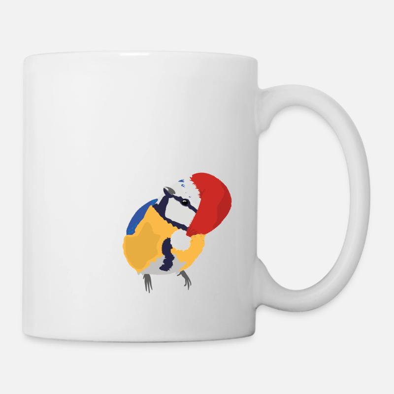 Bleu avec chapeau de Noël - Mug blanc - blanc