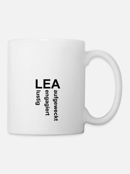 Lea - Ein ganz spezielles Design nur für Lea - Tasse - Weiß