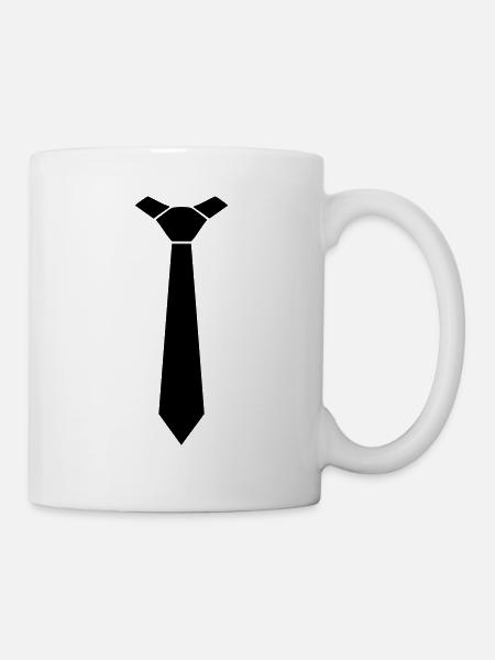 Krawatte Tie Schlips - Tasse - Weiß