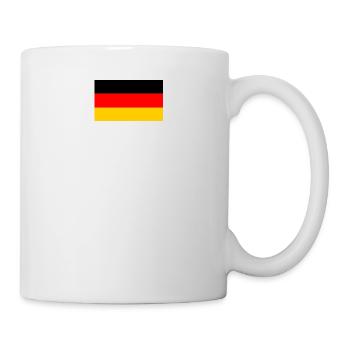 drapeau allemand sur le fond blanc sur votre cœur - Mug blanc - blanc - Droite