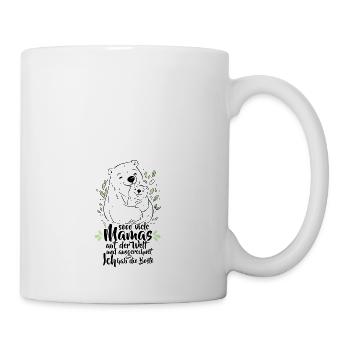 So viele Mamas auf der Welt Muttertag Geschenk - Tasse - Weiß - Rechts