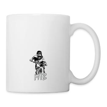 mtb biker - Tasse - Weiß - Rechts