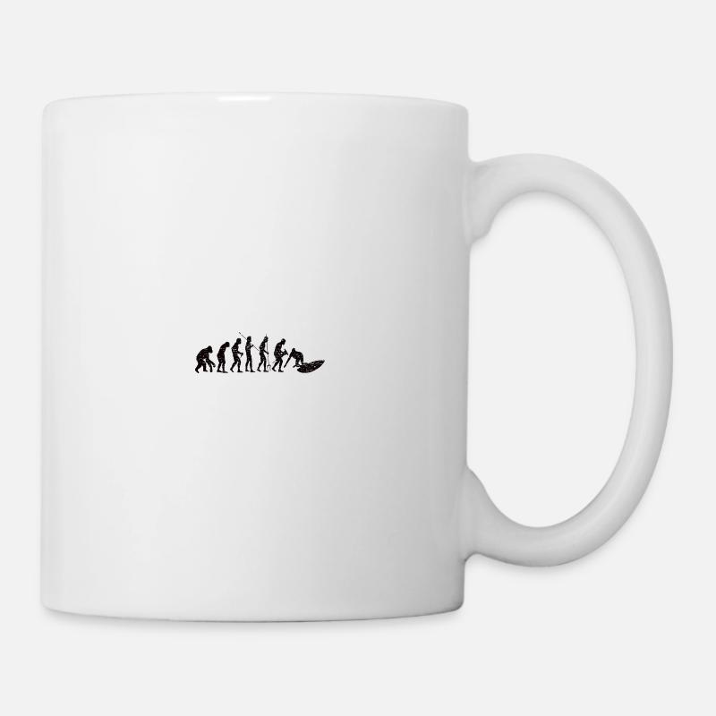Surfer Evolution Wellenreiten Surfbrett surfen - Tasse - Weiß