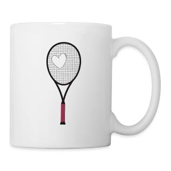Tennis Match Balle Court de tennis Raquette de tennis - Mug blanc - blanc - Droite