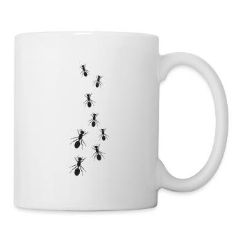 Ameise Ameisen Familie schwarz - Tasse - Weiß - Rechts