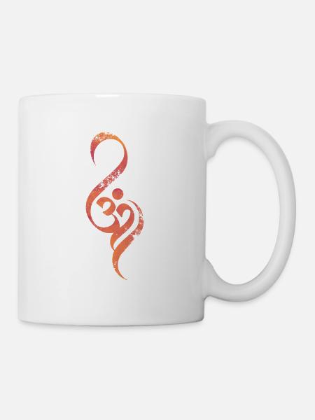 Om yoga art - Mug - white
