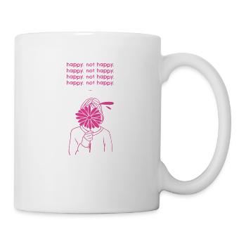 Citations non motivantes - heureux, pas heureux - Mug blanc - blanc - Droite