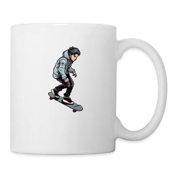 Patineur cool - Mug blanc - blanc - Droite