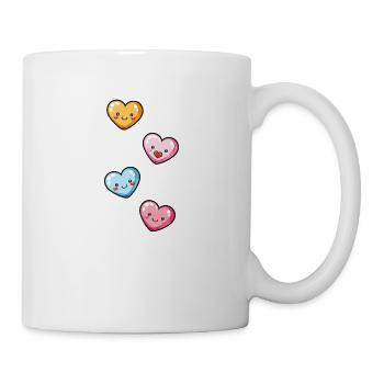 Hearts Love Colorful - Mug - white - Right