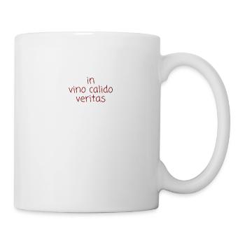 in vino calido veritas schrift - Tasse - Weiß - Rechts