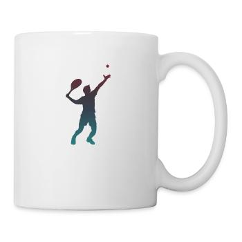 Tennisspieler - Tasse - Weiß - Rechts
